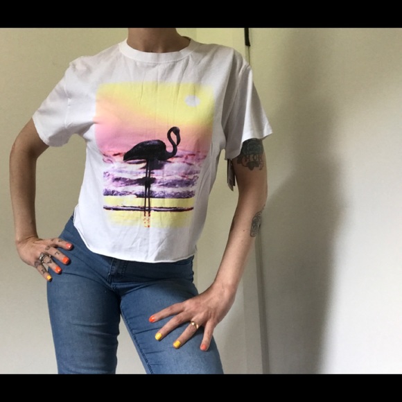 NWT Grayson Threads Flamingo Sunset Summer Tee - Picture 2 of 13